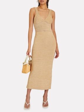 Ronny kobo darcy crochet knit maxi dress